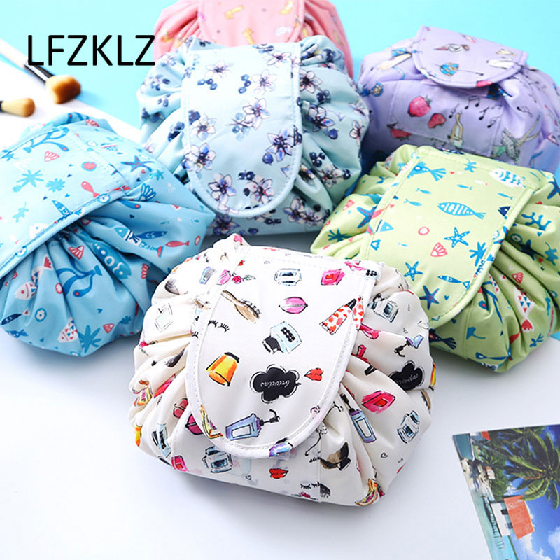 LFZKLZ Women magic Pouch Cosmetic Bag Makeup Bag Organizer Make Cosmetic Bag Case Storage Pouch Toiletry Beauty Kit Box