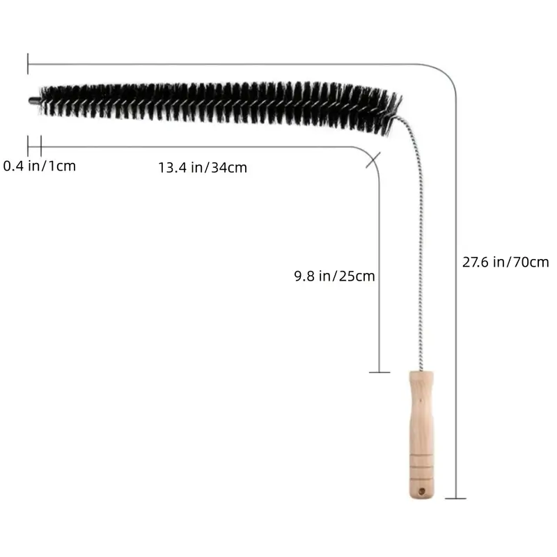 Kit de nettoyage d'évent de sèche-linge, brosse anti-peluches, brosse longue et Flexible pour bobine de réfrigérateur, brosse à peluches pour sèche-linge, outils de nettoyage de piège d'aération 1 pièce: Default Title