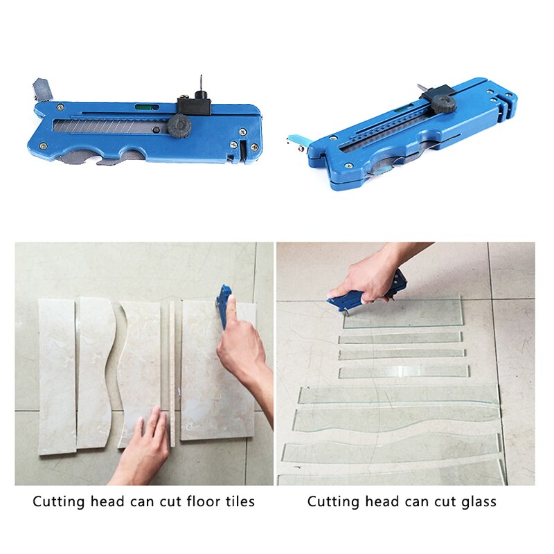 Multifunction Glass Tile Cutter Glass Cutter MetalCutting Kit Tool With Measure Ruler