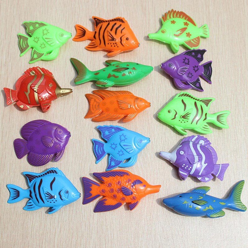 7Pcs Magnetische Vissen Speelgoed Voor Kinderen 6 Soorten Vis + 1 Hengel Set Groeiende Puzzel Fishing Game ouder-kind Speelgoed
