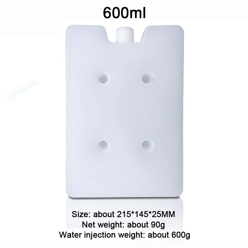 600-1800ml Gel Freezer Reusable Ice Blocks Cooler Water Injection Bag Picnic Travel Lunch Box Fresh Food Storage Container: 600ML
