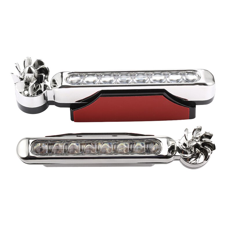 Motorcycle Daytime Running Light DRL Warning Lamp Car 8-LED Wind Powered Bulbs