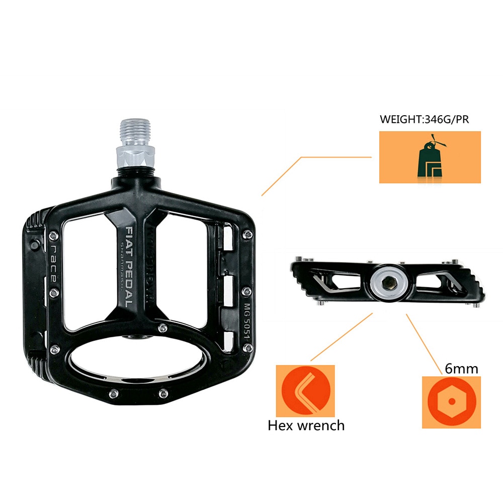 Ultralight Bicycle Pedals Magnesium Alloy Mountain Bike Flat Pedals Non-slip MTB Road Bike Pedals Platform Bicycle Accessories
