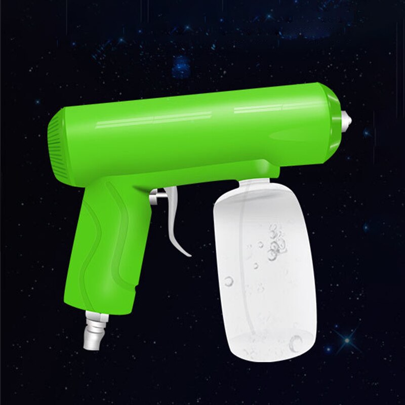 250ml bærbare nano spray desinfektion pistol forstøvningsdesinfektion nano damp spray pistol tåge maskine sprøjte til hjemmekontor: Grøn