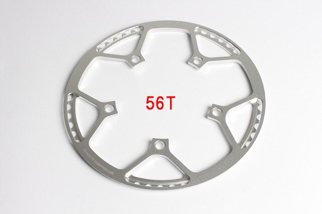 Litepro 45t 47t 53t 56t 58t polkupyörän kampipyörä 14 16 18 20 tuuman taitettavalle pyörän ketjupyörälle 130 bcd kampi: Hopea 56t