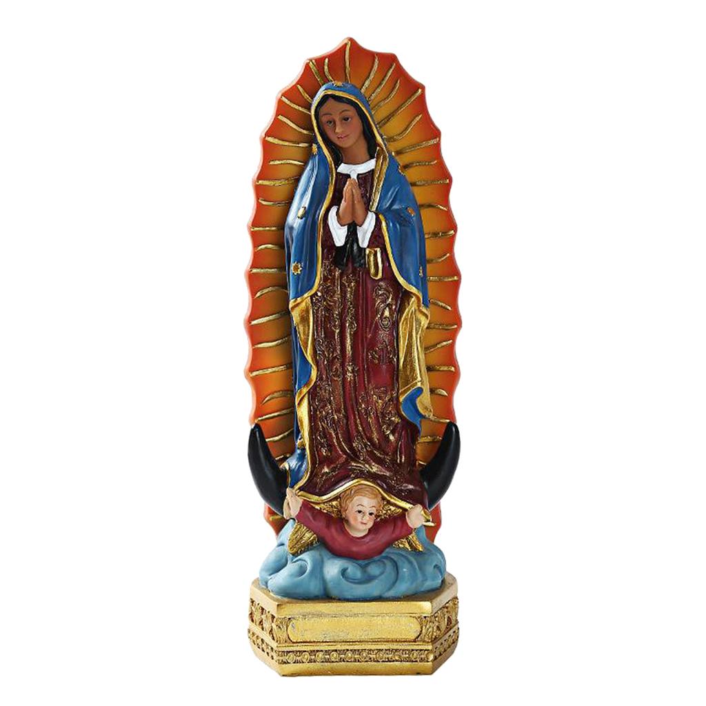 Vår lady of guadalupe jungfru mary staty vacker utsökt vår nådens fru jungfru mary katolsk religiös staty