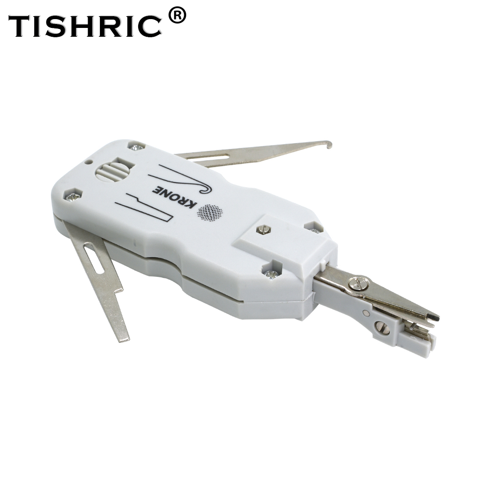 Tishric krone kort punch ned værktøj crimping tænger netværk crimping værktøj til telefon  rj45 modul netværk patch panel