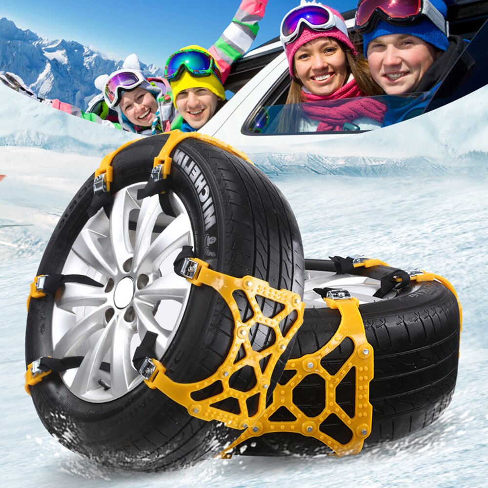 Cadenas de nieve universales de acero para camión, cadenas para ruedas de coche, cadenas de hielo para nieve de 165 ~ 275mm, cadenas para neumáticos de invierno, antideslizantes para suelo de barro