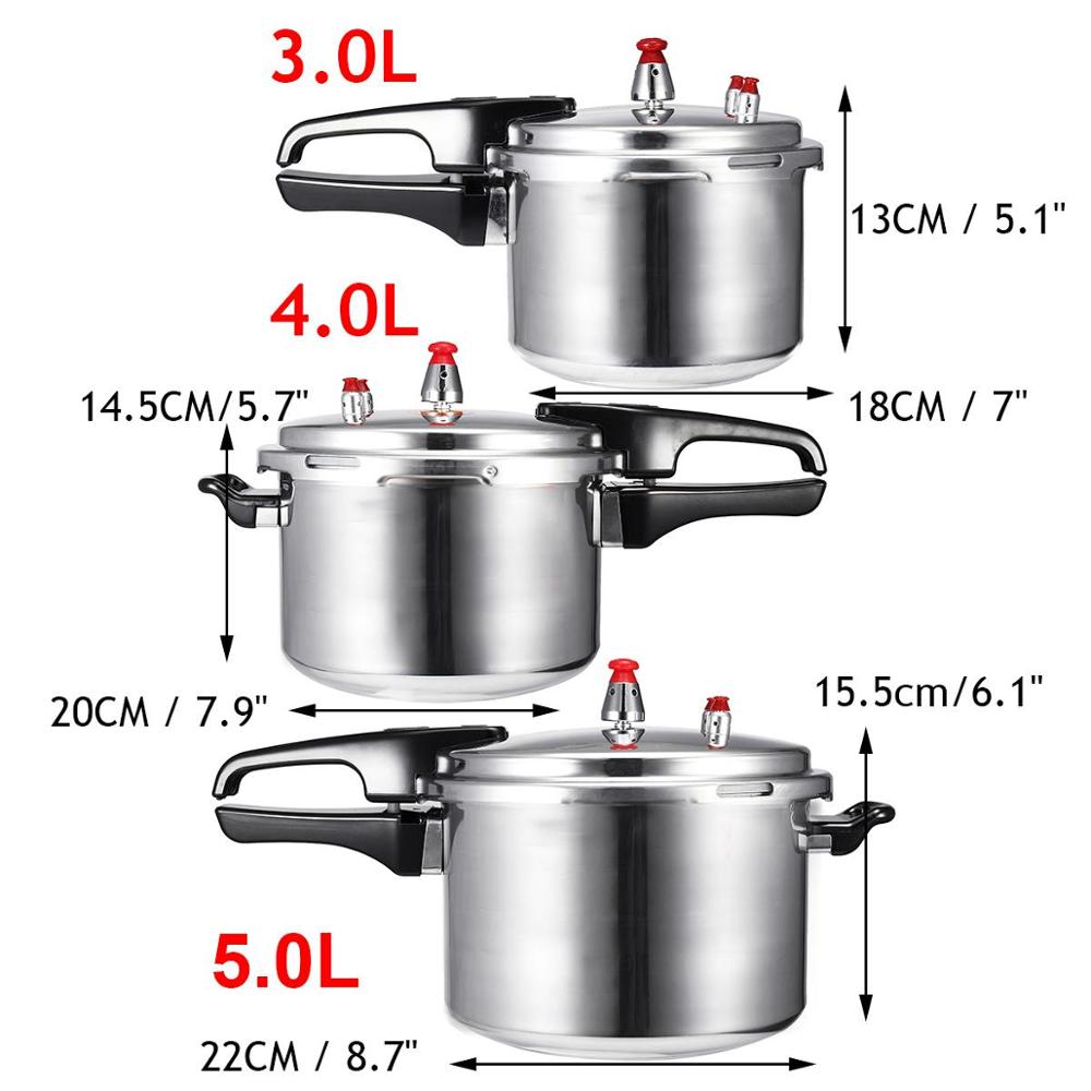 3/4/5L Aluminium Keuken Snelkookpan Gasfornuis Koken Energiebesparende Veiligheid Bescherming Outdoor Camping kookgerei