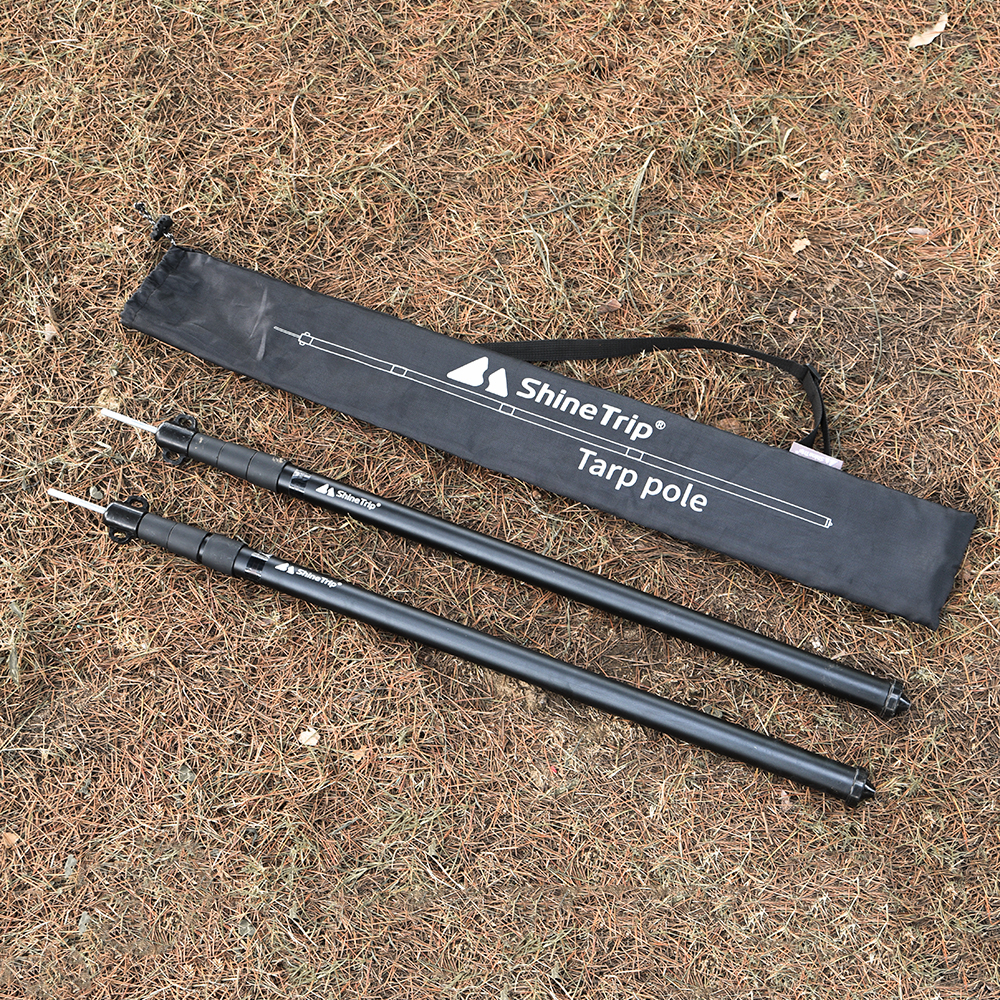 2 pezzi ShineTrip A303 pali telescopici per teloni baldacchino portatile tenda in alluminio regolabile accessori per tende da suola escursionismo da campeggio tutto'aperto