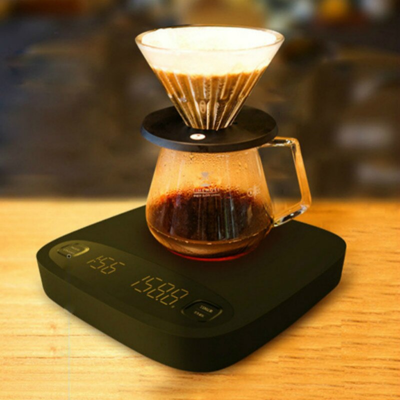 2KG/0.1g Coffee Scale with Timer Smart Drip Coffee Scale Precision Coffee Pot Scale Household Portable Digital Kitchen Scales