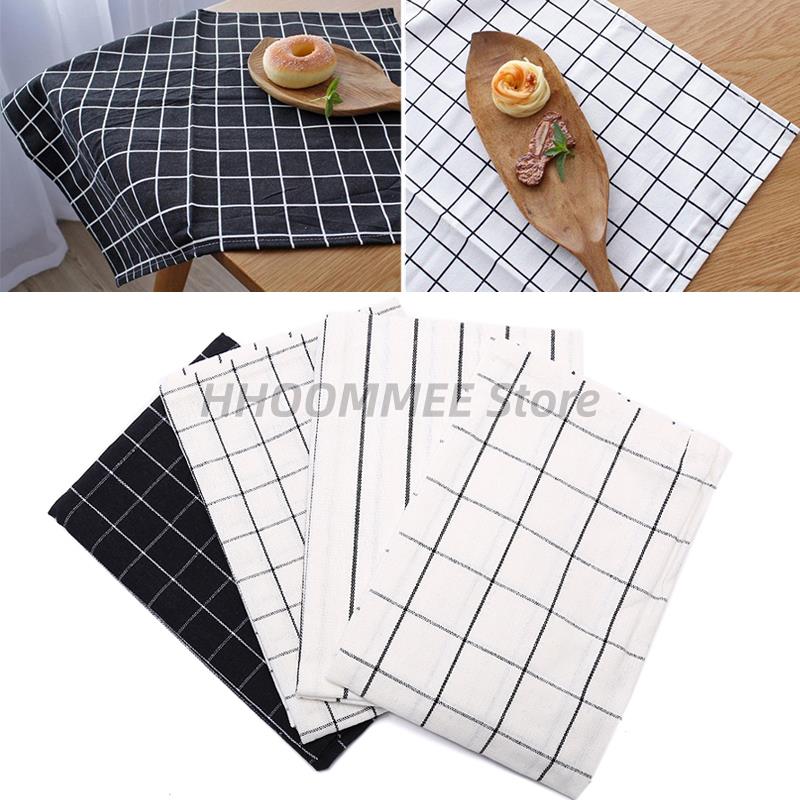 1X Katoenen Servet Keuken Handdoek Theedoek Schoonmaakdoekje Theedoek Gedrukt Duurzaam, 40X60Cm Puur Katoen Streep Plai