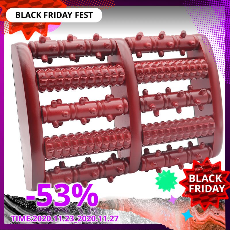 TheraFlow Large Dual Foot Massager Roller - Plantar Fasciitis, Heel, Arch Pain Relief -Enhanced Model - Laminated Foot Chart