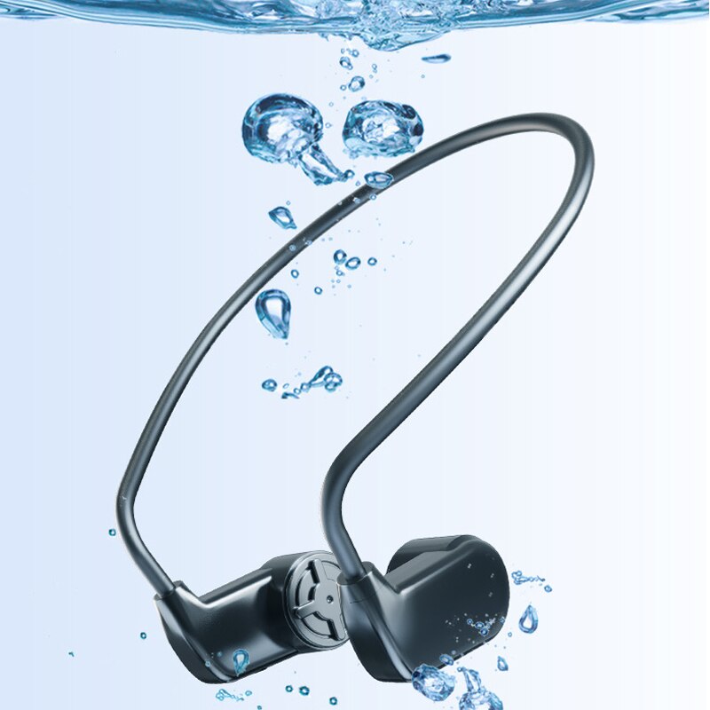 2in1 Conduzione Ossea Cuffie Bluetooth 5.0 IP68 Impermeabile Lettore MP3 16G di Memoria di Nuoto Auricolare di sport Esterno Auricolare HiFi