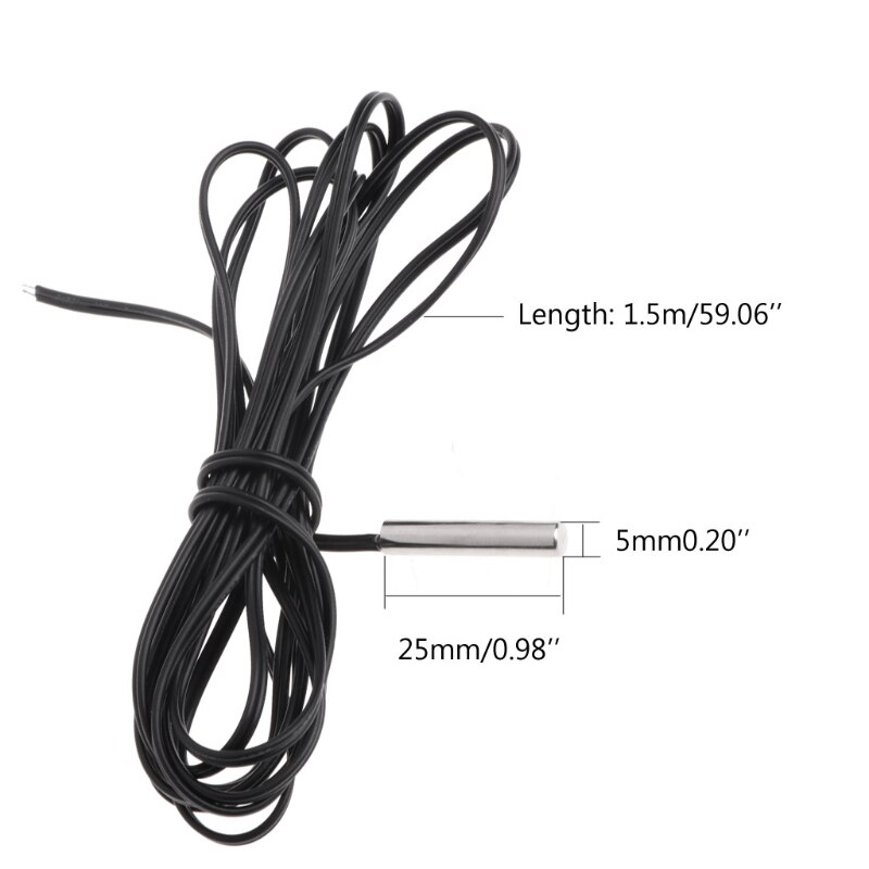 ! 150cm NTC 10K Ohm 1% 3435 Thermistor Temperature Sensor Cylinder Probe 1.5m Wire