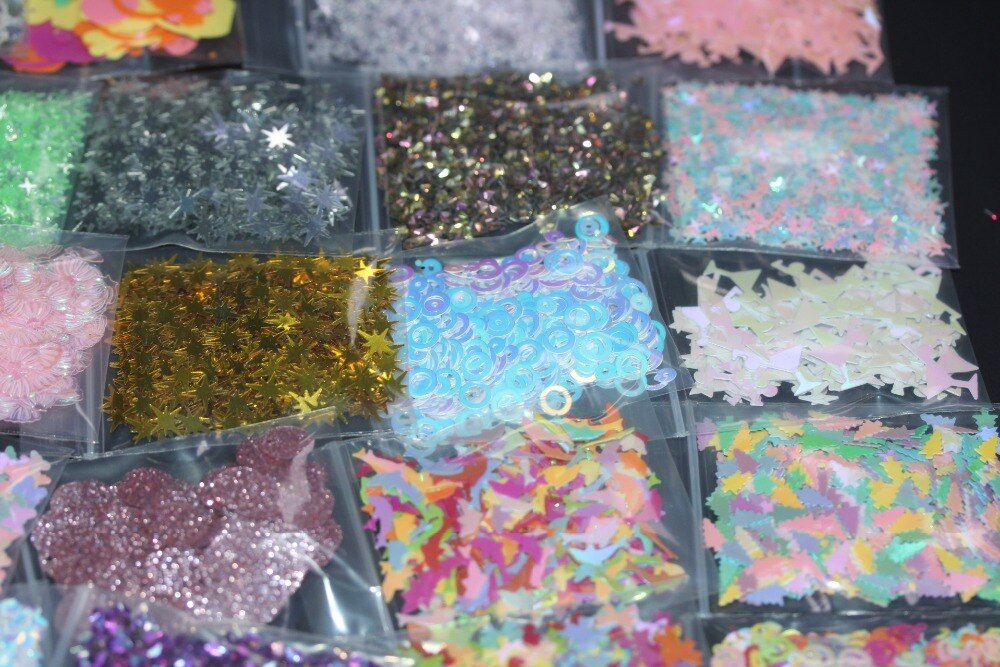 30 verschillende soorten Glitters in Diverse Kleuren Spooky Sequin Confetti Paillette