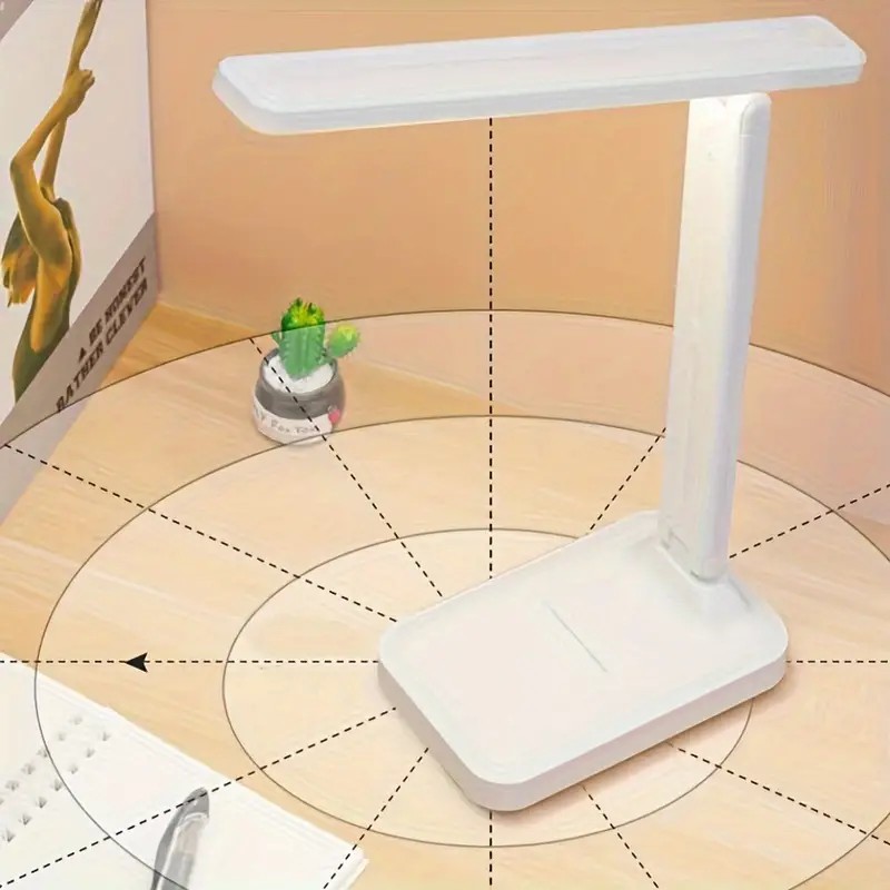 Opvouwbare bureaulamp, USB-aanraakbediening, dimbaar nachtlampje, LED USB oplaadbare bureaulamp voor studentenslaapzaal, lezen en bed