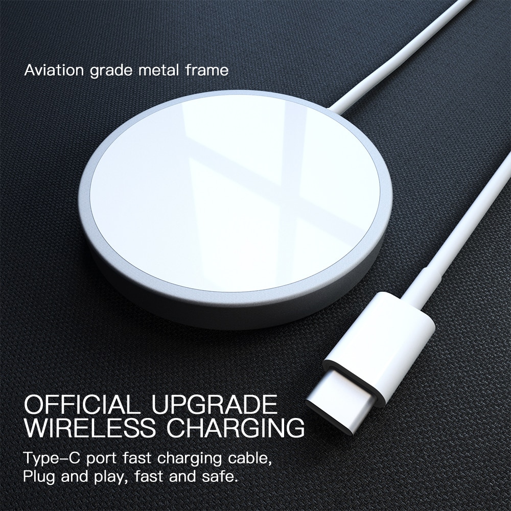 15W Original Magnetic Wireless Charger for iPhone 12 Pro Max 12pro Qi Fast Charger for iPhone 12 Mini USB C PD Adapter Magsafing