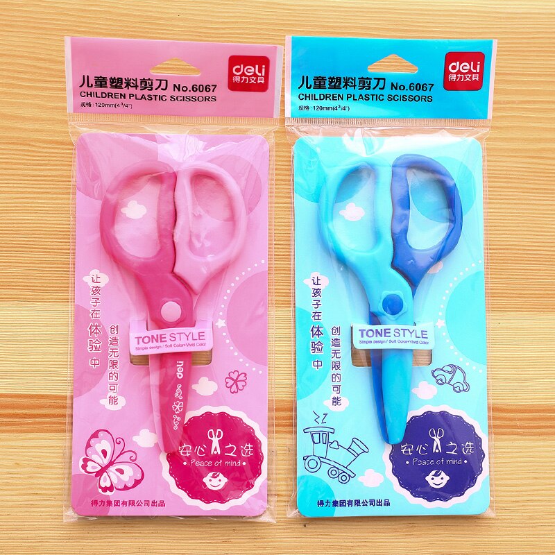 2 Pcs/Lot Cute Safe Plastic Scissor for School Stationery & Children