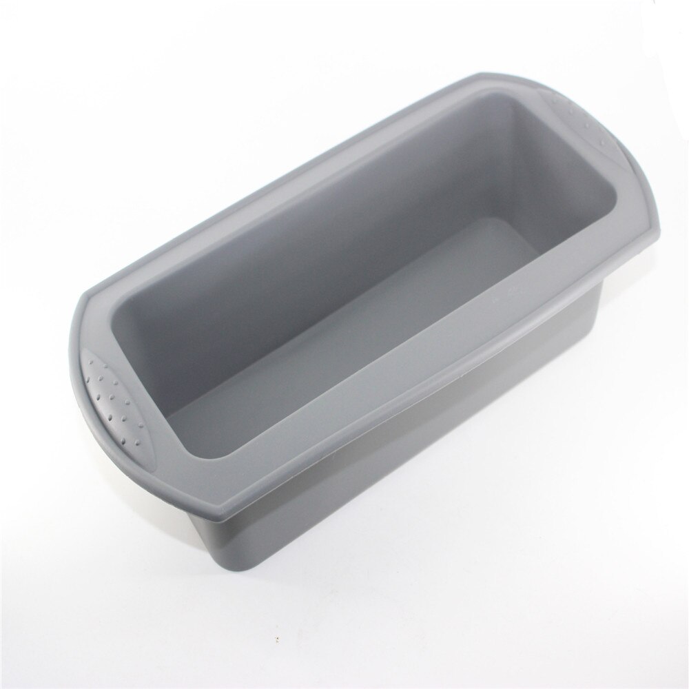 Siliconen bakvorm siliconen cakevormen toast broodvorm snoep taartgereedschap gebak siliconen mal diy rechthoek keuken bakgereedschap: Grijs