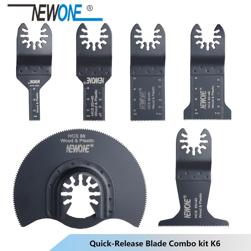 229 Assorted Metal / Wood Quick Release Arbor Universal Fit Multi Tool Oscillating Multitool Wood Saw Blade for ein Multimaster,: Silver