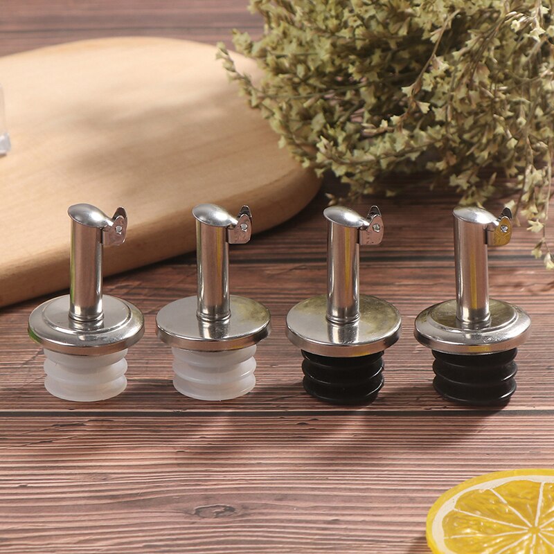 Stainless Steel Cap Wine Pourer Champagne Oil Red Wine Pourers Flask Beer Bottle Stopper Plug Party Wine Cabinet Bar Tool