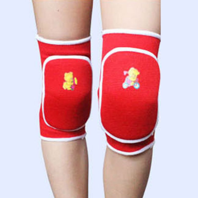 Kind kinderen sport kniebeschermer dans training spelletjes katoenen sport kniebeschermer kniebeschermer kniebeschermers accessoires: Rood / M