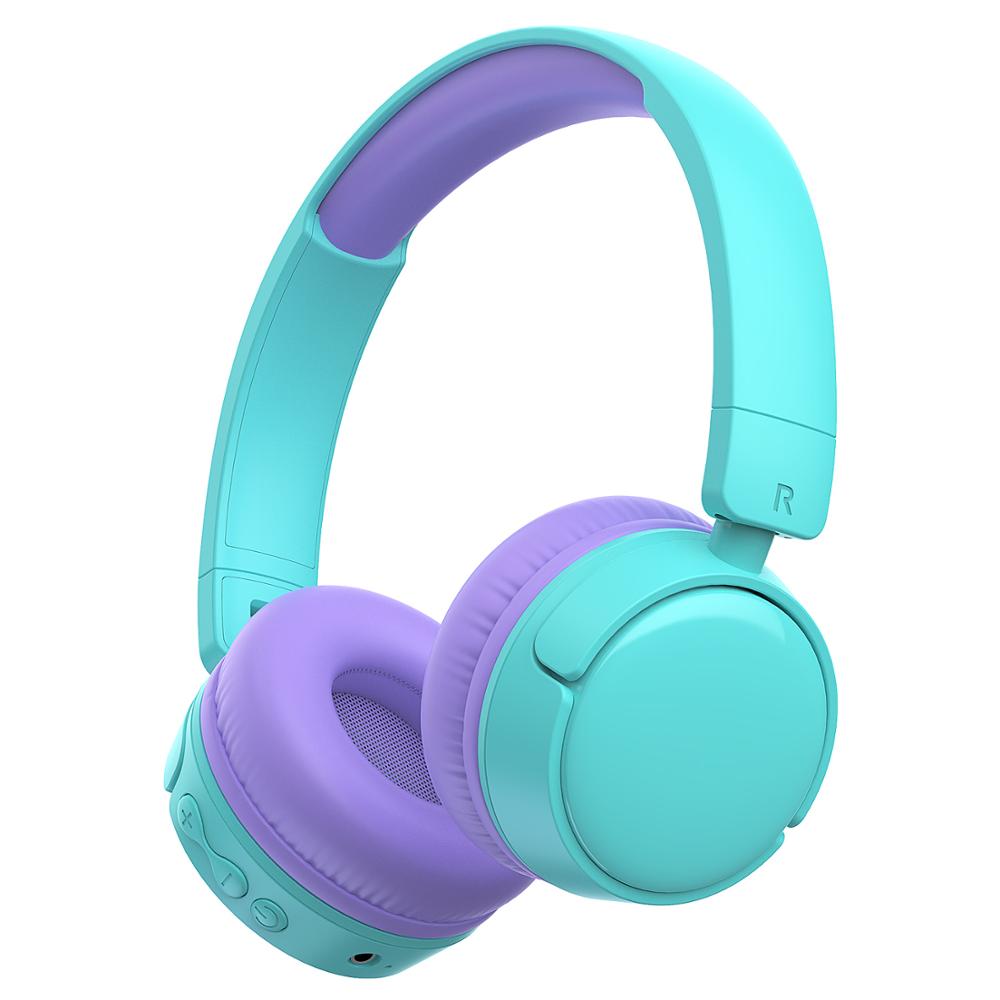 Gorsun Draadloze Kids Hoofdtelefoon Met 85dB Volume Regulator, opvouwbaar Bluetooth Stereo Over-Ear Kids Headsets Voor Jongens En Meisjes: purple