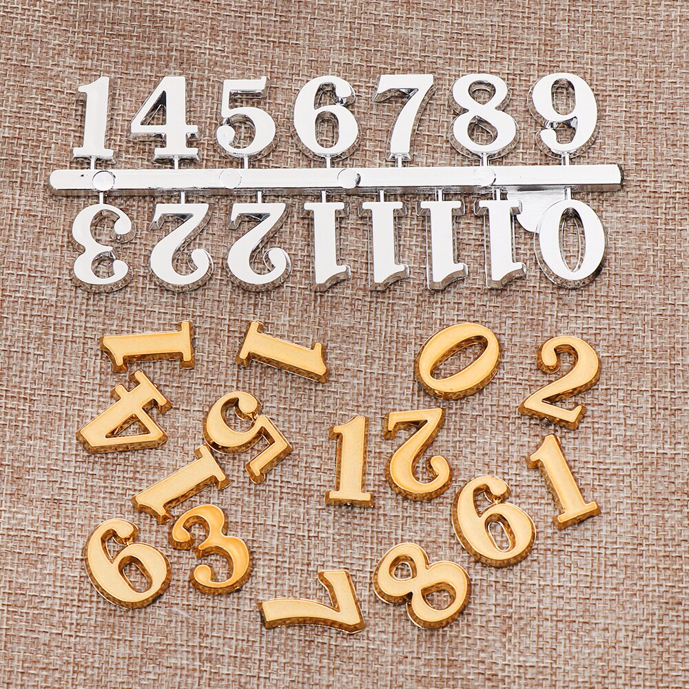 1Set Diy Quartz Klok Cijfers Accessoires Digitale Vervanging Gadget Oude Quartz Klok Onderdelen Arabisch/Romeinse Nummer Klok Onderdelen