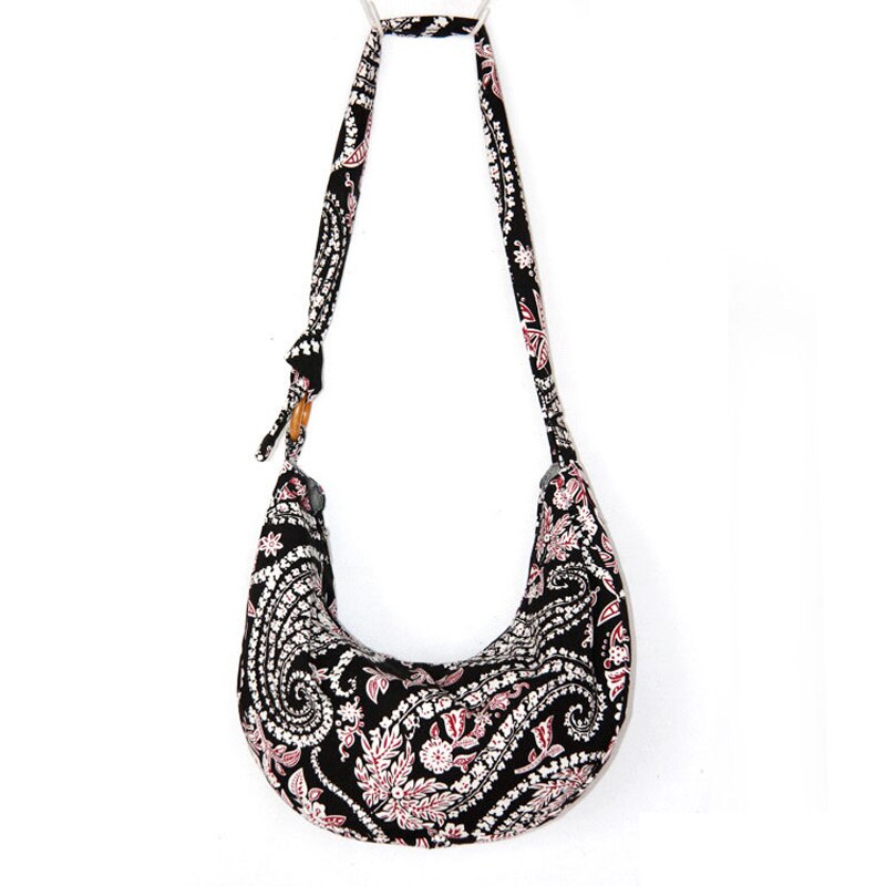 Bohemian Hobos Zak Zakken Katoenen Hippie Schoudertas Thai Top Zip Sling Crossbody Tas Hobo Tas Handgemaakte Messenger Purse