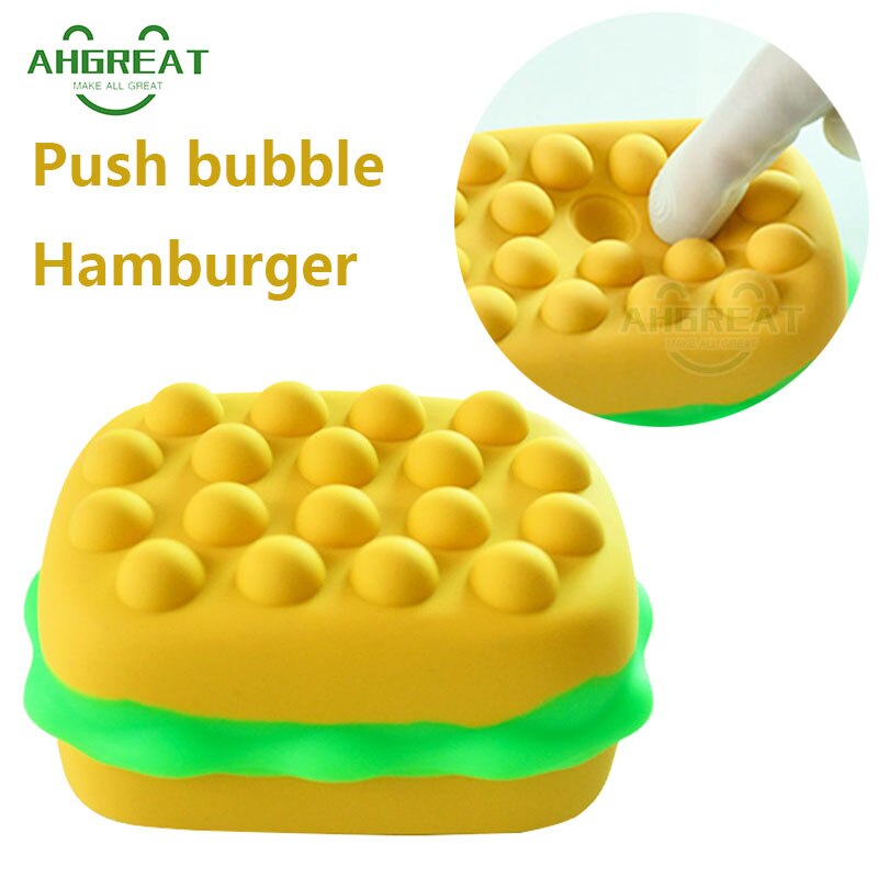 Pop Bubble Junkfood Poppers Kids Stress Verlichten Pretend Play Speelgoed Icecream Burger Donut Drinken Mold Focus Adhd Angst Speelgoed