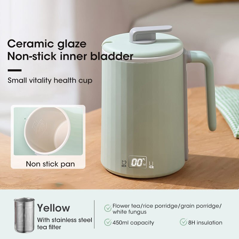 Electric Stew Cup 450ml Porridge Slow Stewing Cooker Health Preservation Pot Multi Cooker Tea Pot Cooking Machine: Package 8