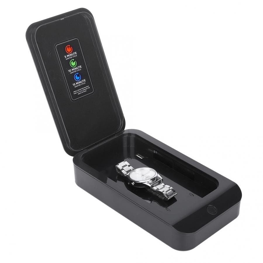 Uv lys telefon sterilisator æske smykker telefoner renere personlig desinfektion skab med aromaterapi esterilisador