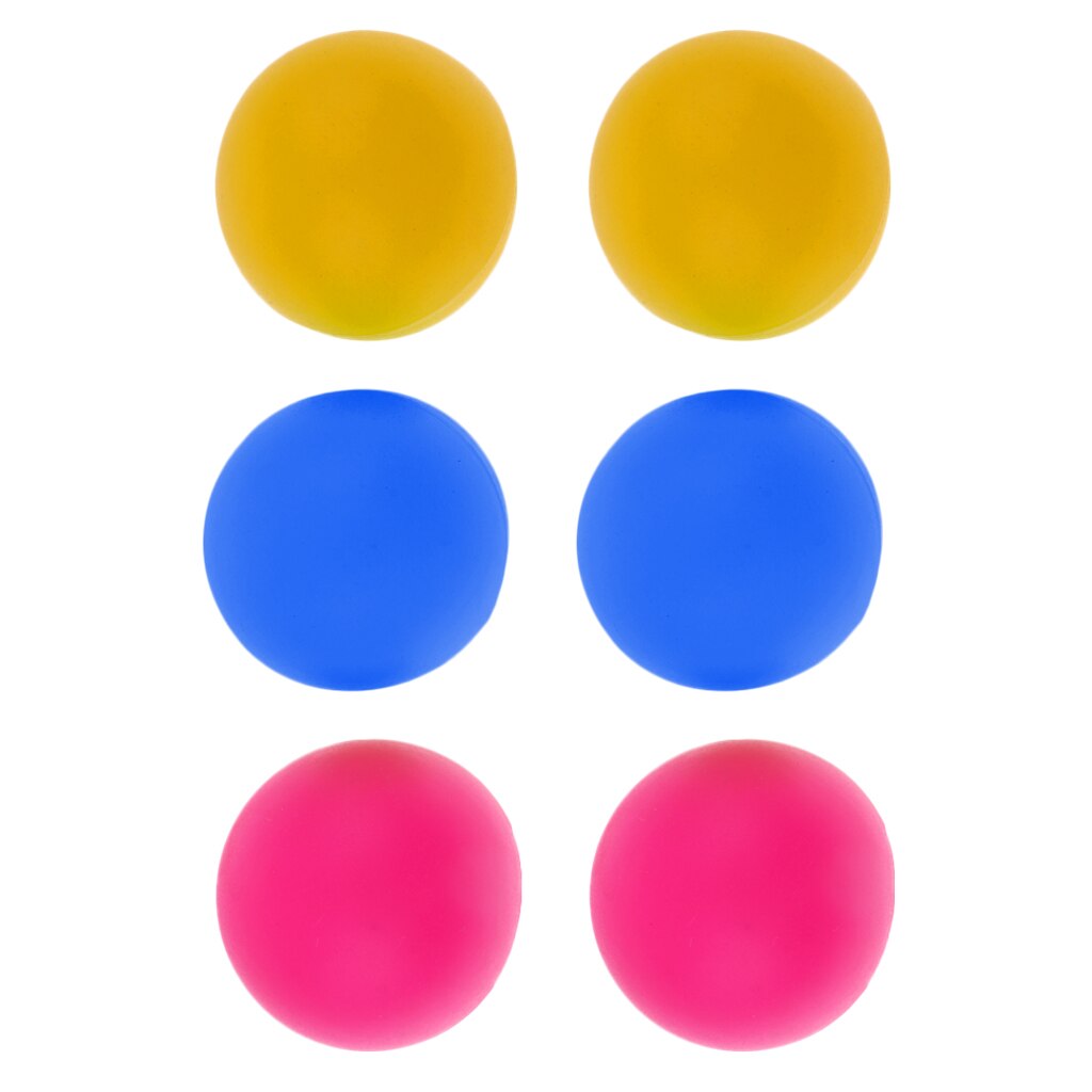 6 stk 36mm bordtennisbolde / club beer pong / assorteret farve kattebolde  - 2 type
