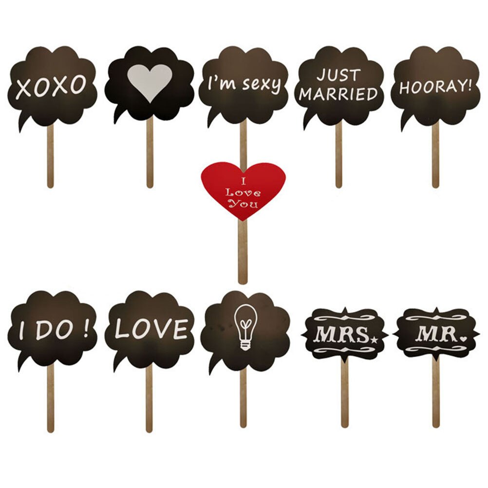 11pcs Photo Booth Props Wedding Party Decoration Birthday Party Favor Funny Photo Booth Valentine'S Day Photobooth Props: Default Title