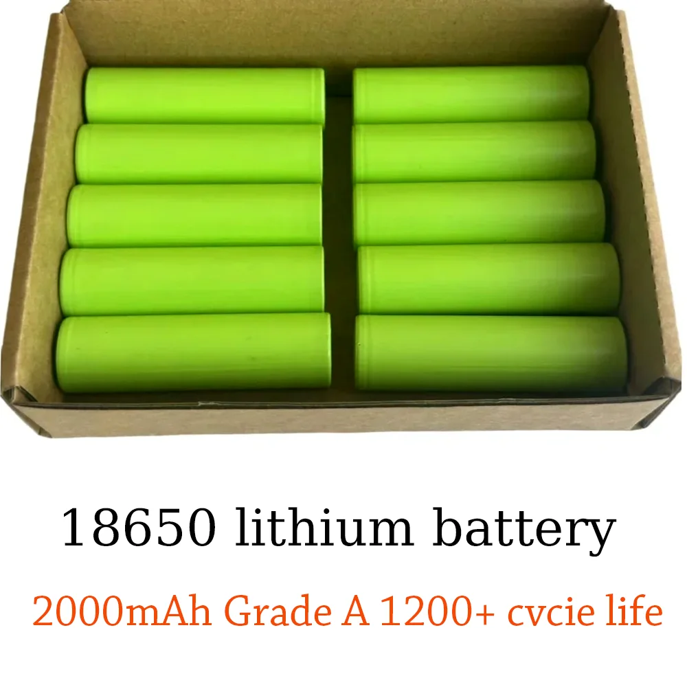 100% Original for 18650 2000mAh 20A Discharge 2.0Ah 18650 Battery Li-ion 3.7v Rechargable Battery