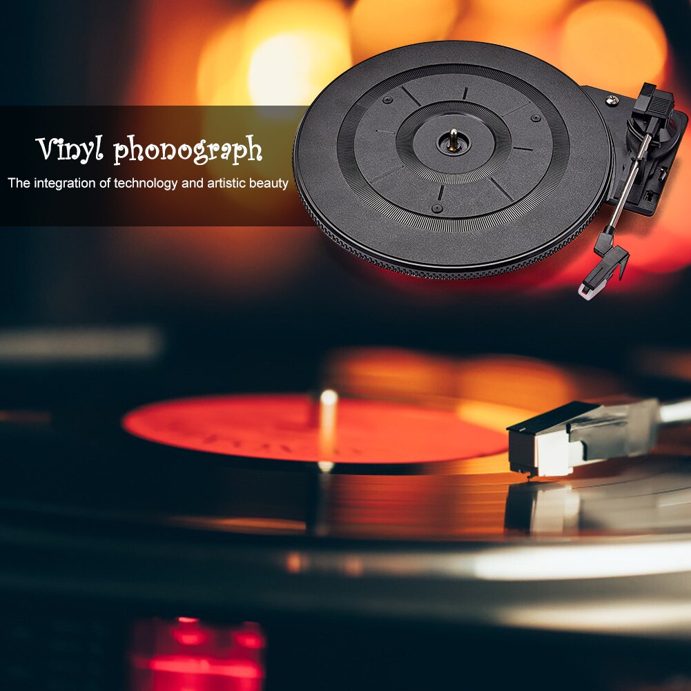 Lecteur de disque vinyle universel LP platine 3 vitesses phonographe Portable disque noir solide et Durable pour votre ancien lecteur de disque