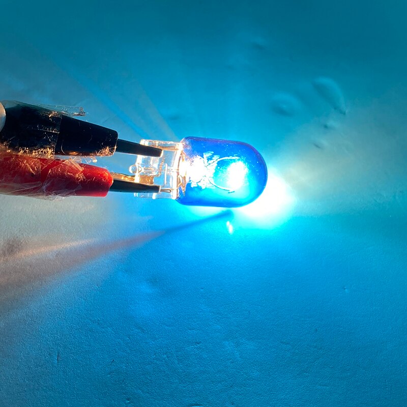 Bombillas halógenas T20 7440 WY21W W21W 7443 W21/5W T20, luz de marcha atrás de respaldo superbrillante para lámpara de señal de coche 12V, color ámbar, rojo y azul: Blue / 7443 1piece