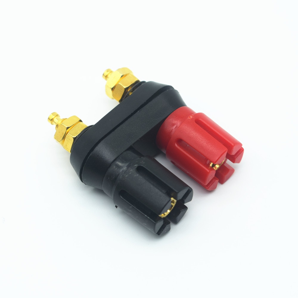 1pc Banana plugs Couple Terminals Red Black Connector Amplifier Terminal Binding Post Banana Speaker Plug Jack
