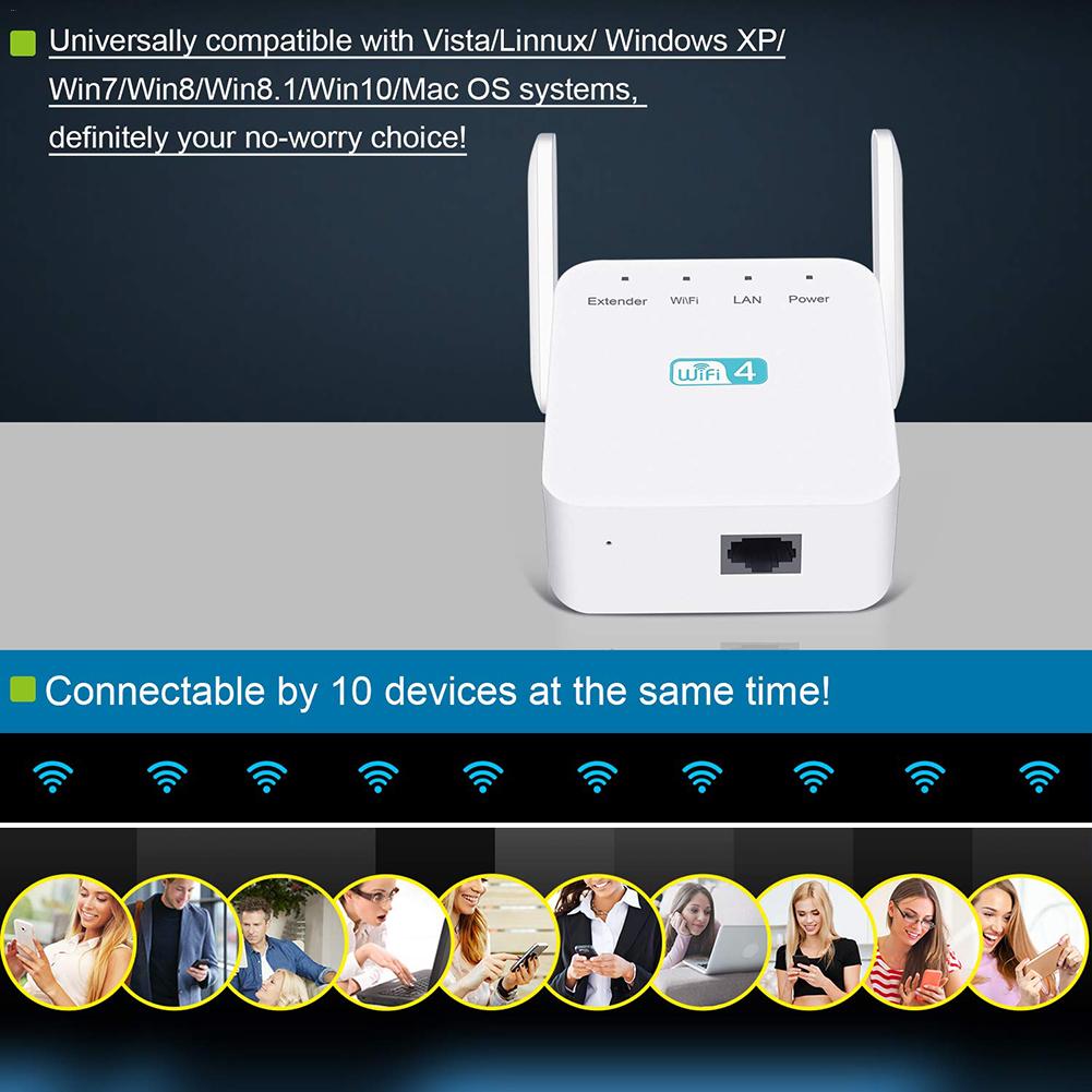 Wireless WIFI Repeater 300Mbps Internet Signal Booster Wall Mounted Amplifier Ultra Compact WIFI Extender For Most Routers