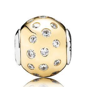925 Sterling Silver Sensibilità Oro E Incisione Argento del Branello di Fascino Misura Pandora Essenza Braccialetto Gioielli Fai Da Te: 10