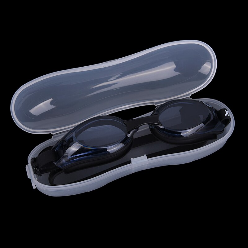 Bærbar svømmebrille pakkeboks plastik etui gennemsigtig svømme-bærbar anti-dug beskyttelse vandtætte briller