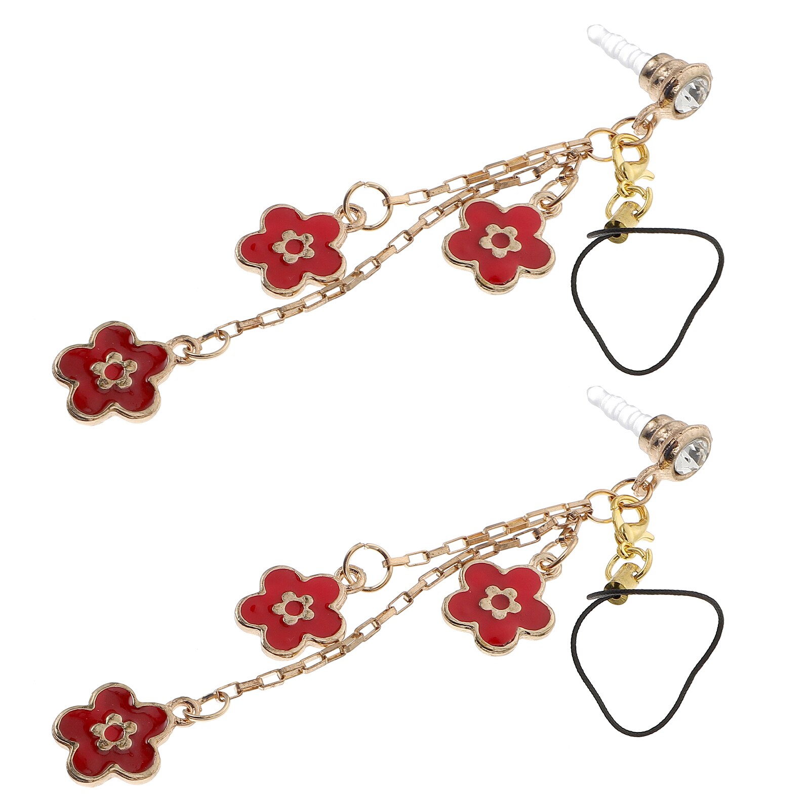 2 pcs delicate earphone jack pendants anti-dust plugs 3.5 mm headphone plugs