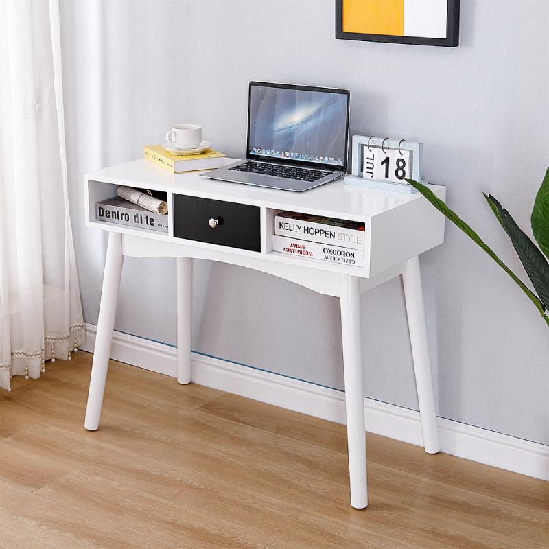 Nordic Office Desk Simple Computer Desk Study Modern Minimalist Home Bedroom Wood Study Desk Computer Table Furniture HWC: Default Title