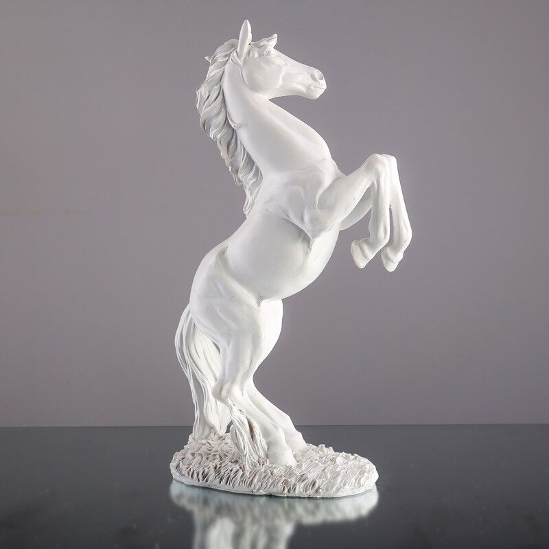 Nordisk tengkong junma statue， harpiks skulptur hjem stue soveværelse dekoration statue guld farve, hvid, sort hest statue: 3