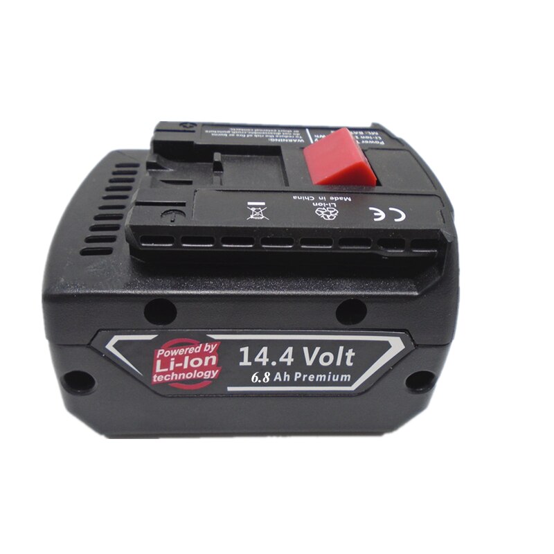 14.4v 6800 mah uppladdningsbart litiumjonbatteripaket för bosch batteridriven elektrisk borrskruvmejsel bat 607, bat 607g, bat 614, bat 614g