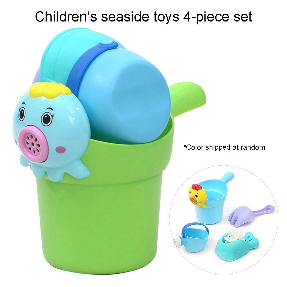 4Pcs Kid Zomer Outdoor Strand Emmer Pollepel Schop Water Spelen Interactieve Speelgoed Set