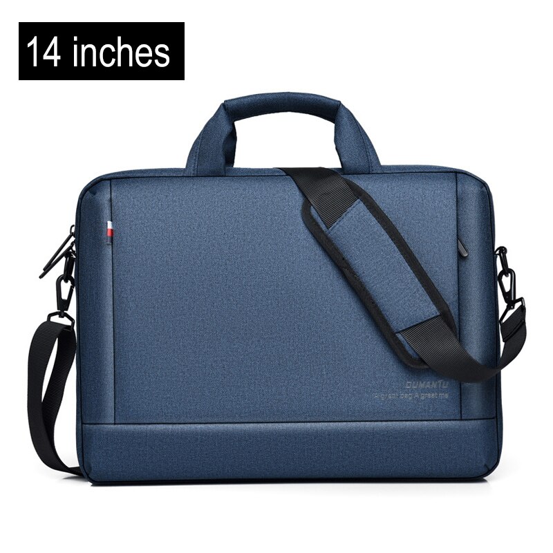 Unisex Oxford Aktentasche Laptop Taschen Business Büro Handtaschen Dokumente Lagerung Tasche Einfarbig Wasserdichte Reisetaschen XA755ZC: 14inch Blue