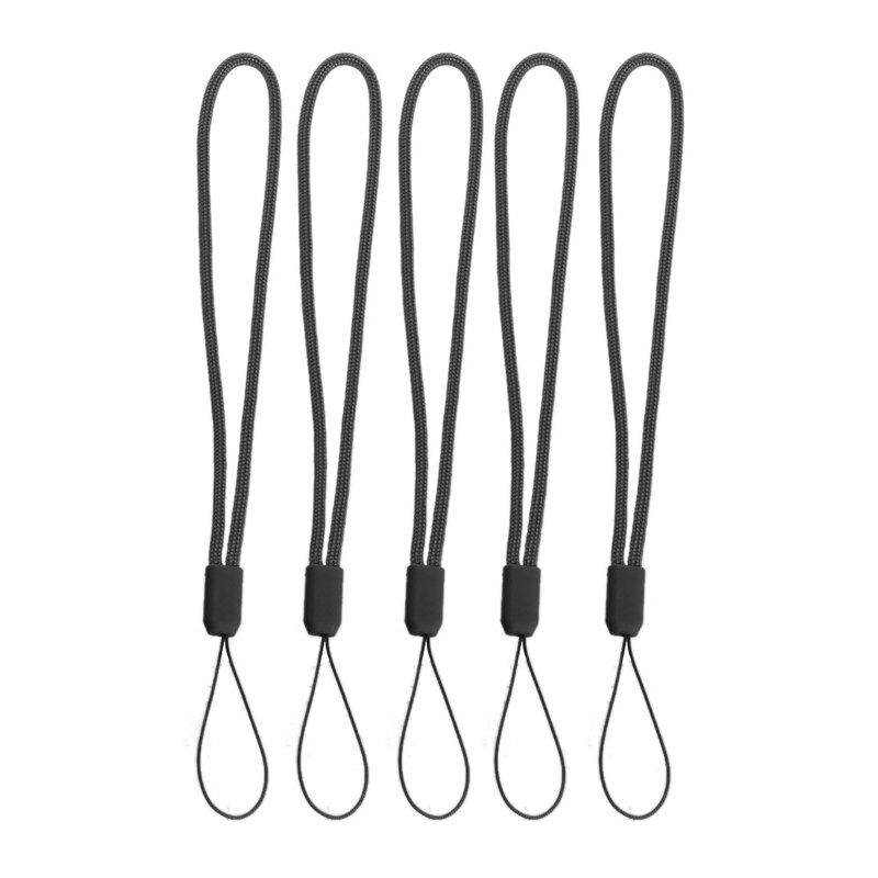 5pcs Universal Hand Wrist Strap Rope Cord Holder Lanyard for Cell Phone Camera B95C: BK