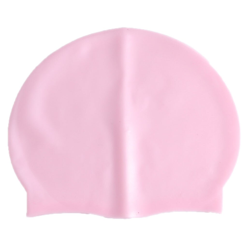 1 Pcs Vrouwen Badmuts Silicone Elastische Waterdichte Bescherm Oren Badmuts Hoed voor Volwassenen Mannen Vrouwen: Roze